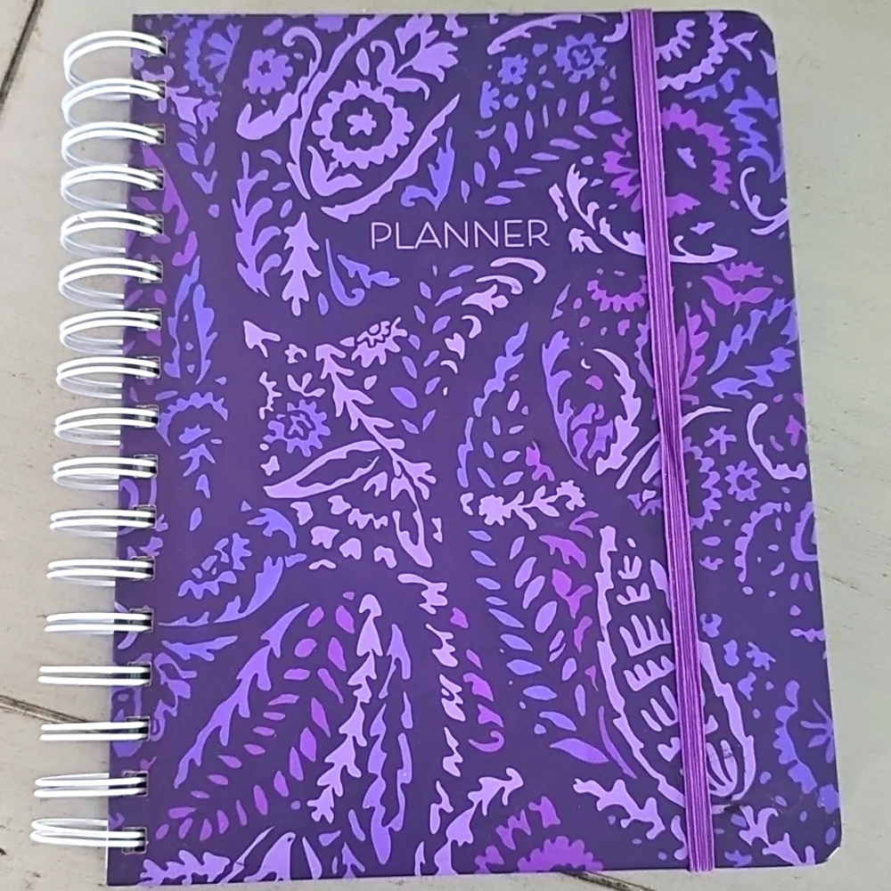 NEW Purple Floral Planner 9x7 Inch